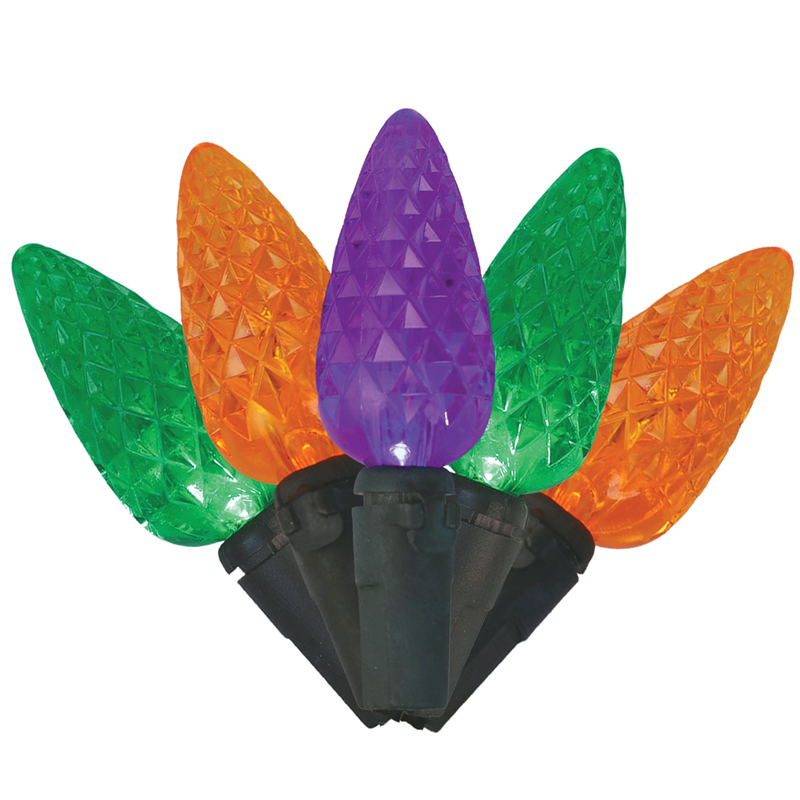 Multicolored LED C6 Halloween String Lights, 100 Ct.